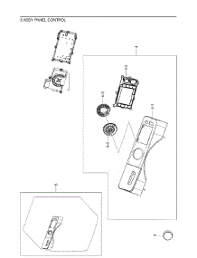 5.Assy Panel Control parts for Samsung Washer WF42H5100AW/A2 from AppliancePartsPros.com