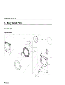 5. Assy Front Parts parts for Samsung Washer WF45T6000AP-US from AppliancePartsPros.com