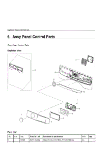 6. Assy Panel Control Parts parts for Samsung Washer WF45T6000AP-US from AppliancePartsPros.com