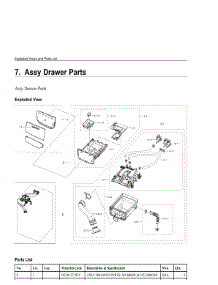7. Assy Drawer Parts parts for Samsung Washer WF45T6000AP-US from AppliancePartsPros.com
