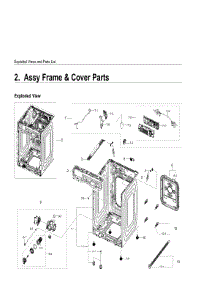 2. Assy Frame & Cover Parts parts for Samsung Washer WF45T6000AV-A5 from AppliancePartsPros.com
