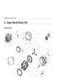 3. Assy Tub & Drum_4Th parts for Samsung Washer WF45T6000AV-A5 from AppliancePartsPros.com