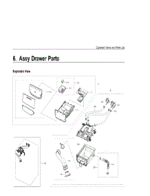 6. Assy Drawer Parts parts for Samsung Washer WF45T6000AV-A5 from AppliancePartsPros.com