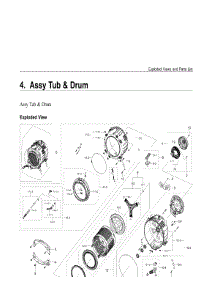 4. Assy Tub & Drum parts for Samsung Washer WF50A8500AV-A5 from AppliancePartsPros.com