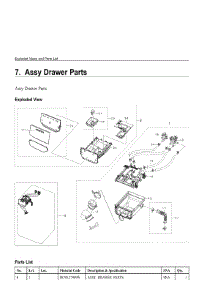 7. Assy Drawer Parts parts for Samsung Washer WF50A8500AV-A5 from AppliancePartsPros.com