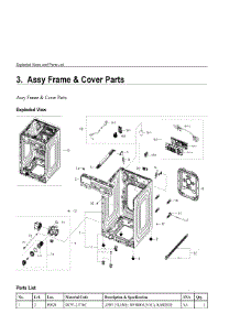 3. Assy Frame & Cover Parts parts for Samsung Washer WF50A8600AE-US from AppliancePartsPros.com