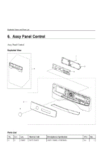 6. Assy Panel Control parts for Samsung Washer WF50A8600AE-US from AppliancePartsPros.com