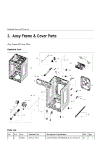 3. Assy Frame & Cover Parts parts for Samsung Washer WF50A8600AV-US from AppliancePartsPros.com