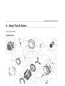 4. Assy Tub & Drum parts for Samsung Washer WF50A8800AV-US from AppliancePartsPros.com