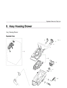 8. Assy Housing Drawer parts for Samsung Washer WF50A8800AV-US from AppliancePartsPros.com