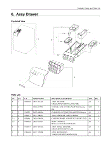 6. Assy Drawer parts for Samsung Washer WF520ABPXAC from AppliancePartsPros.com
