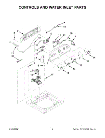 Controls And Water Inlet Parts parts for Whirlpool Washer 1CWTW4845EW3 from AppliancePartsPros.com