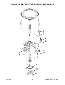 Gearcase, Motor And Pump Parts parts for Whirlpool Washer 1CWTW4845EW3 from AppliancePartsPros.com