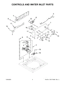 03 - Controls And Water Inlet Parts parts for Whirlpool Washer 4KMVWC410JW2 from AppliancePartsPros.com