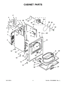 03 - Cabinet Parts parts for Whirlpool 4KWED5800JW0 from AppliancePartsPros.com