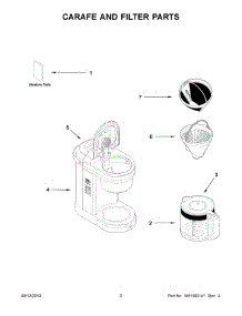 02 - Carafe And Filter Parts parts for Whirlpool Coffee Maker 5KCM1208EWH0 from AppliancePartsPros.com