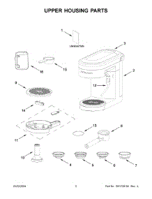 02 - Upper Housing Parts parts for Whirlpool 5KES6403BBM0 from AppliancePartsPros.com