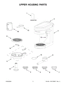 02 - Upper Housing Parts parts for Whirlpool 5KES6503BAC0 from AppliancePartsPros.com