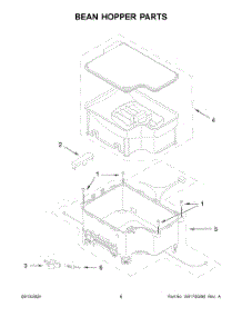 04 - Bean Hopper Parts parts for Whirlpool Air Conditioner 5KES8557EBK0 from AppliancePartsPros.com