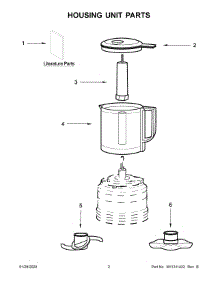 02 - Housing Unit Parts parts for Whirlpool Food Processor 5KFC0516AOB0 from AppliancePartsPros.com