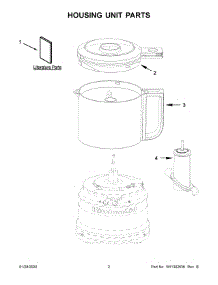 02 - Housing Unit Parts parts for Whirlpool Mixer 5KFC3516RER0 from AppliancePartsPros.com