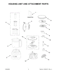 02 - Housing Unit And Attachment Parts parts for Whirlpool Food Processor 5KFP1319BCU0 from AppliancePartsPros.com
