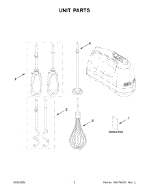 02 - Unit Parts parts for Whirlpool Mixer 5KHM9212BPT1 from AppliancePartsPros.com