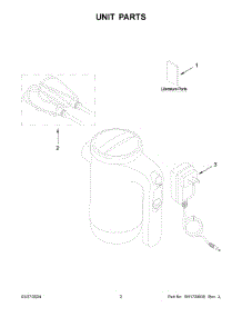 02 - Unit Parts parts for Whirlpool Mixer 5KHMB732BBM0 from AppliancePartsPros.com