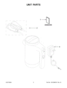 02 - Unit Parts parts for Whirlpool Mixer 5KHMB732EAC0 from AppliancePartsPros.com