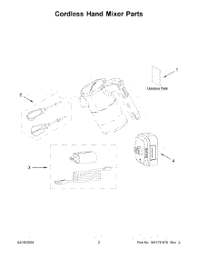 02 - Cordless Hand Mixer Parts parts for Whirlpool Mixer 5KHMR762BM0 from AppliancePartsPros.com