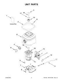 03 - Unit Parts parts for Whirlpool Blender 5KSB1325EDG0 from AppliancePartsPros.com