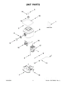 03 - Unit Parts parts for Whirlpool Blender 5KSB4026ECA1 from AppliancePartsPros.com