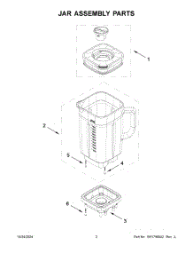 02 - Jar Assembly Parts parts for Whirlpool Blender 5KSB4026EPP1 from AppliancePartsPros.com