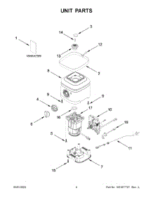 03 - Unit Parts parts for Whirlpool Blender 5KSB4026SCA0 from AppliancePartsPros.com