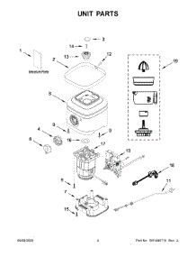 03 - Unit Parts parts for Whirlpool Blender 5KSB4054EBK0 from AppliancePartsPros.com