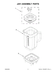02 - Jar Assembly Parts parts for Whirlpool Blender 5KSB4054EBK0 from AppliancePartsPros.com