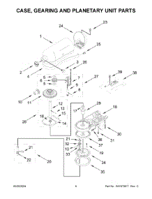 Case, Gearing And Planetary Unit Parts parts for Whirlpool Mixer 5KSM125BPL5 from AppliancePartsPros.com