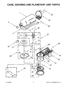 04 - Case, Gearing And Planetary Unit Parts parts for Whirlpool Mixer 5KSM130WAC0 from AppliancePartsPros.com