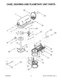 04 - Case, Gearing And Planetary Unit Parts parts for Whirlpool Mixer 5KSM150PSEER5 from AppliancePartsPros.com
