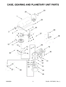 04 - Case, Gearing And Planetary Unit Parts parts for Whirlpool Mixer 5KSM150PSRER5 from AppliancePartsPros.com