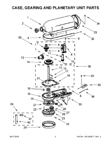 03 - Case, Gearing And Planetary Unit Parts parts for Whirlpool Mixer 5KSM156HMEBM4 from AppliancePartsPros.com