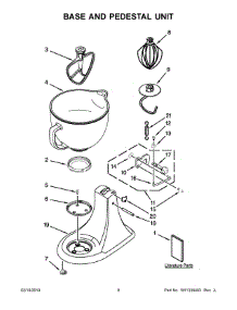 05 - Base And Pedestal Unit parts for Whirlpool Mixer 5KSM156WCEIB4 from AppliancePartsPros.com