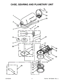 03 - Case, Gearing And Planetary Unit parts for Whirlpool Mixer 5KSM156WCEIB4 from AppliancePartsPros.com