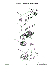 02 - Color Variation Parts parts for Whirlpool Mixer 5KSM175PSECA5 from AppliancePartsPros.com