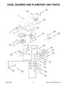 04 - Case, Gearing And Planetary Unit Parts parts for Whirlpool Mixer 5KSM175PSSWH5 from AppliancePartsPros.com