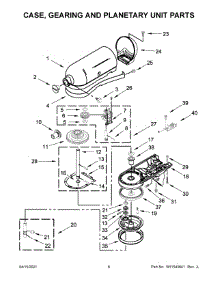 03 - Base And Pedestal Unit Parts parts for Whirlpool Mixer 5KSM180CBBLD0 from AppliancePartsPros.com