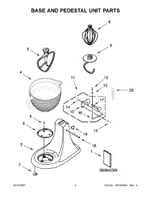02 - Color Variation Parts parts for Whirlpool Mixer 5KSM180CBBLD0 from AppliancePartsPros.com