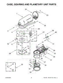 Case, Gearing And Planetary Unit Parts parts for Whirlpool Mixer 5KSM180LEALB5 from AppliancePartsPros.com