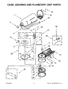 04 - Case, Gearing And Planetary Unit Parts parts for Whirlpool Mixer 5KSM185PSBGR5 from AppliancePartsPros.com