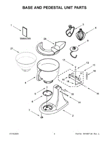 04 - Case, Gearing And Planetary Unit Parts parts for Whirlpool Mixer 5KSM185PSEMS5 from AppliancePartsPros.com